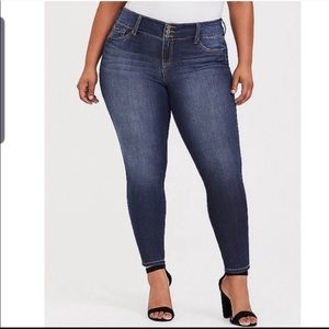 Cascade blue jeans elastic waist Clearance